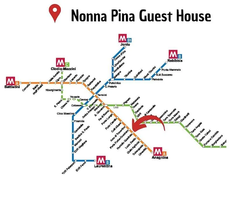 Nonna Pina Guest House Moderno Appartamento Vicino Metro AWifi,Netflix Róma Apartman